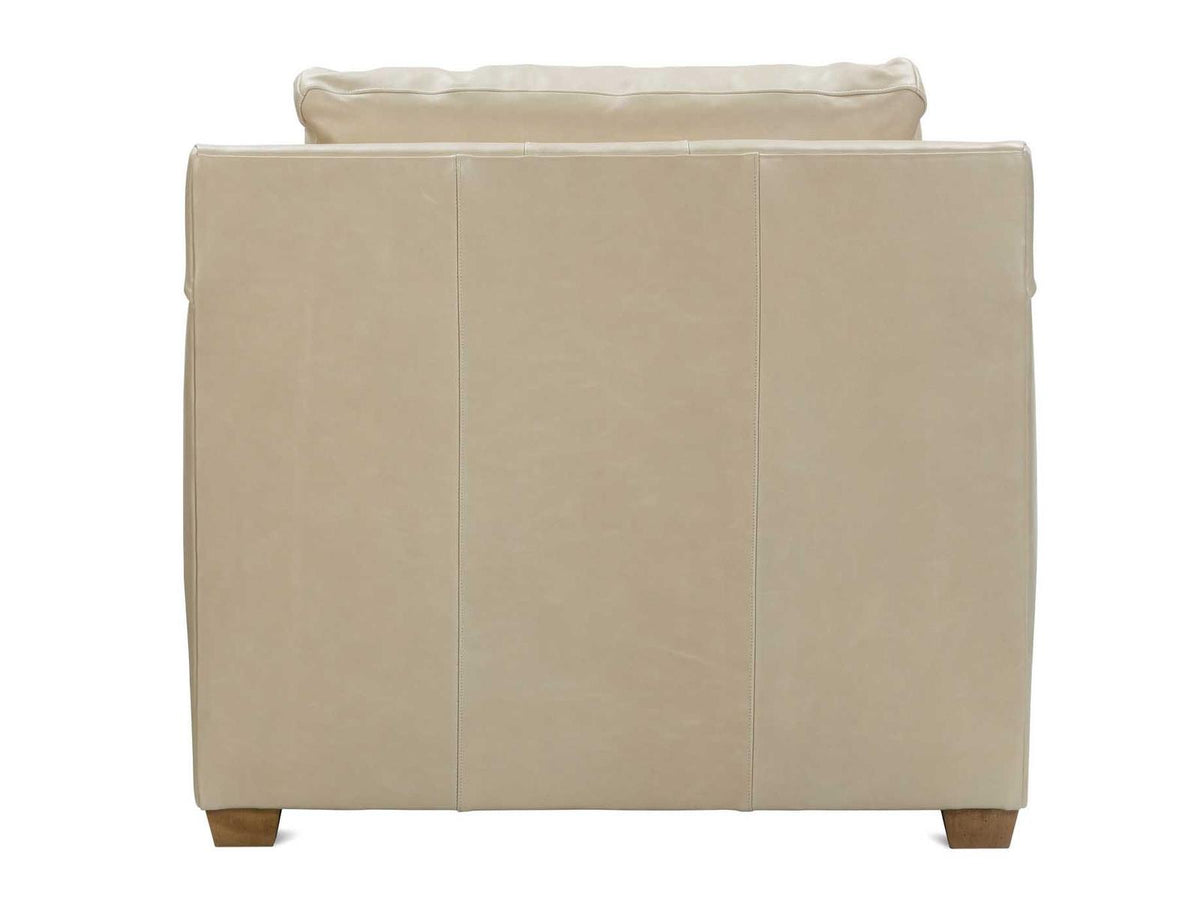 Sylvie Beige Leather Accent Chair