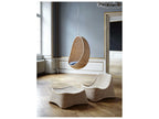 Indoor Icons Swivel Brown Accent Chair & Sand Cushion Set