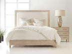 Maui Queen Ash Wood Upholstered Panel Bed