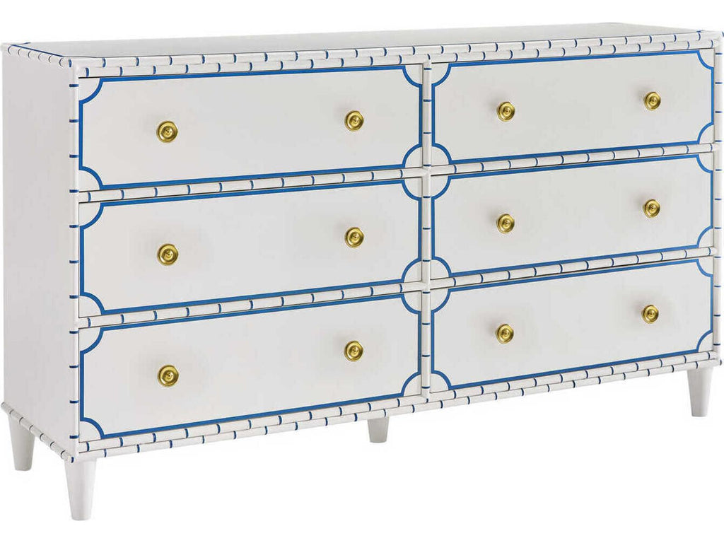 Greenwich 6-Drawers White Double Dresser