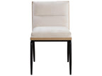 Abilene Upholstered Dining Side Chair in Polo Club Muslin with Matte Black Legs