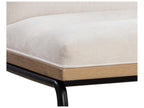 Abilene Upholstered Dining Side Chair in Polo Club Muslin with Matte Black Legs