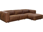 Beau Leather Sectional Sofa