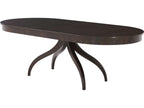 Composition Oval Wood Morado Veneer Mahogany Dining Table