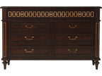 Alexa Hampton McCombs 9-Drawer Dresser in Cambridge with Gold Details