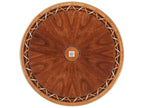 Stephen Church Paulette Oval Side Table II Mahogany Etimoe Veneer