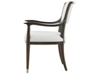 Spencer London Solid Wood Brown Upholstered Arm Dining Chair