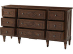 The Laurent 9-Drawer Triple Dresser in Avesta Finish
