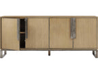 Essence Blonde Oak Media Cabinet with Aluminum Sled Base