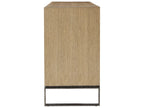 Essence Blonde Oak Media Cabinet with Aluminum Sled Base