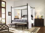 Royal Kahala Diamond Head King Canopy Bed in Kona Finish