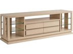 Sunset Key Carson Media Console in Sand Drift and Shadow Finish