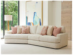 Palm Desert White Upholstered LAF Lansing Sectional Sofa