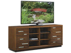 Island Fusion Princeville Media Console in Dark Walnut