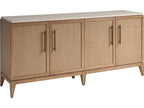 Key Biscayne Biscayne Landing Buffet with Travertine Top and Raffia Panels