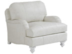 Ocean Breeze White Leather Accent Chair