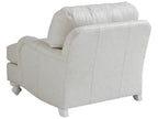 Ocean Breeze White Leather Accent Chair
