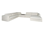 Ease White Upholstered Sectional Sofa