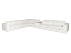Ease White Upholstered Sectional Sofa