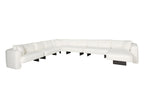 Ease White Upholstered Sectional Sofa