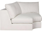 Ease White Upholstered Sectional Sofa