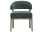 Waverly Pine Wood Green Velvet Upholstered Armless Dining Chair