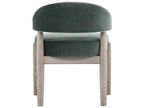 Waverly Pine Wood Green Velvet Upholstered Armless Dining Chair