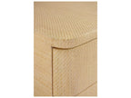 Kilmer Six-Drawer Dresser in Natural Grasscloth with Brass Beetle Knobs