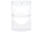 Baran Barrel Back Leather White Upholstered Arm Dining Chair