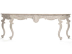 Abraham Console Table in Distressed Antique Ivory