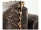 Juste 4-Seat Top-Grain Leather Sofa in Dark Brown