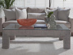 Precept Rectangular Glass Light Gray Cocktail Table