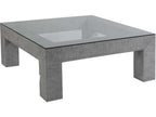Precept Square Glass Light Gray Cocktail Table