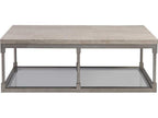 Home Topa Rectangular Coffee Table with Antiqued Silver Leaf Base