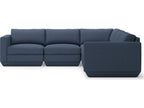 Podium 5-Piece Modular Upholstered Sectional Sofa in Hannah Navy