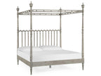 William Yeoward Collected Greyed Oak Wood King Poster Bed
