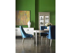 Ally Court Upholstered Dining Armchair in Fabric with Antique Walnut Finish