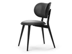 The Dining Chair Black Lacquered Beech with Black Leather