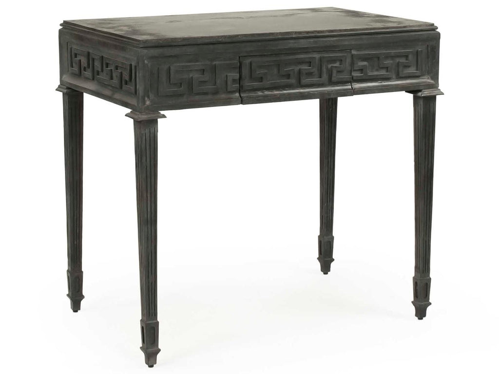Rectangular Metal Charcoal End Table
